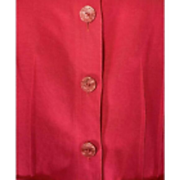 Nurture Linen Rayon Pink Jacket‎ 3/4 Sleeve Pin Tucking 2 Pockets Medium - Picture 7 of 10